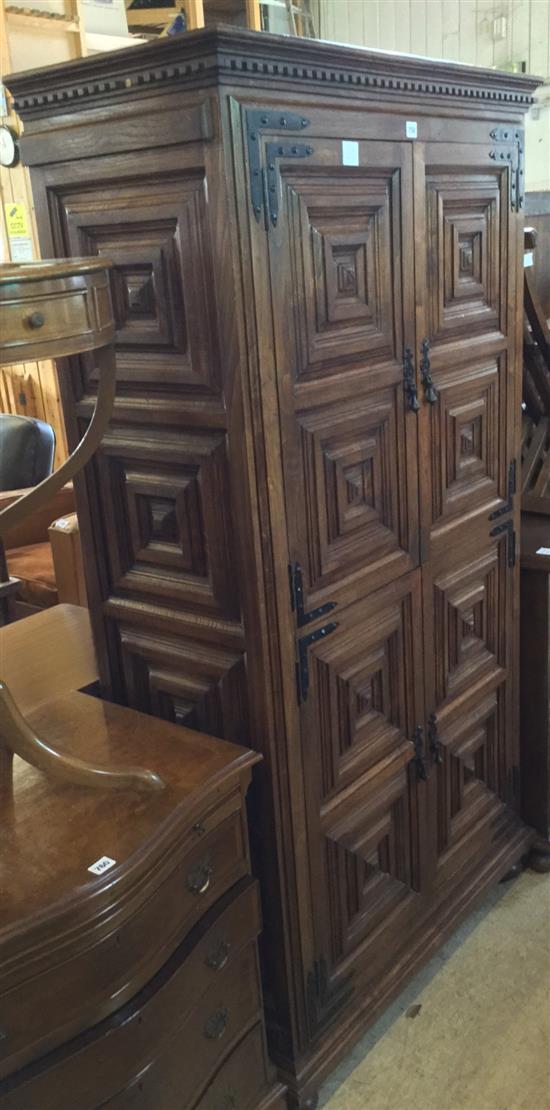 Portuguese fielded panelled four door cupboard